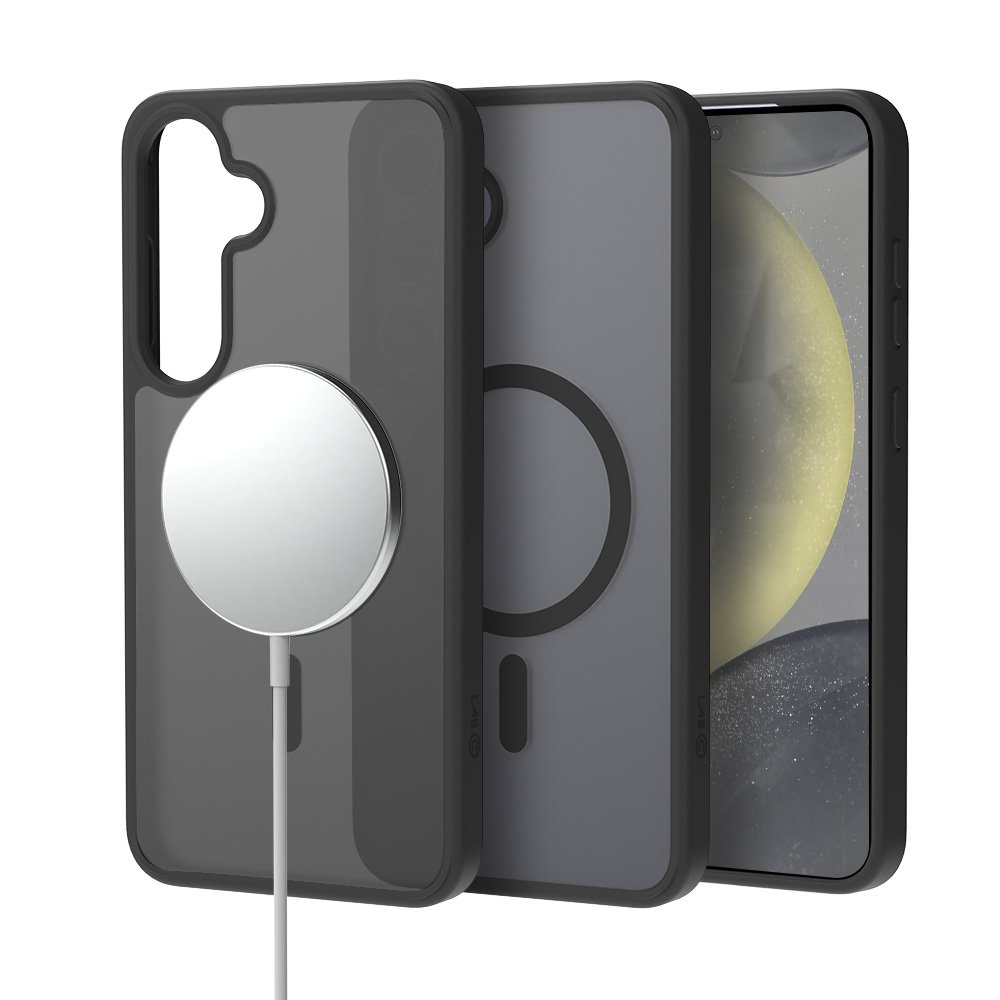 랩씨 맥세이프 마그넷 케이스 지문방지 강력한 자력 매트블랙, 갤럭시S24-S25 공용 상세 이미지 1