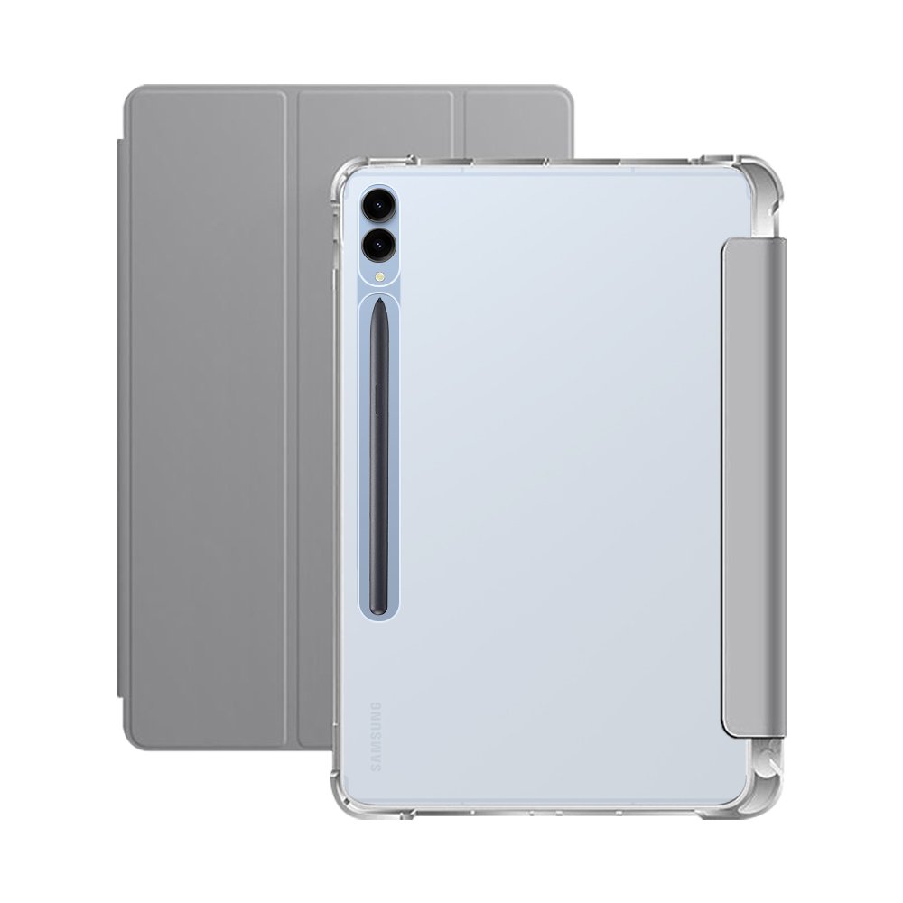 갤럭시탭 S9 FE 플러스 케이스 투명 S펜 수납 스마트 커버 폴리오 블랙, 탭 S9 FE+/S9+ 상세 이미지 2