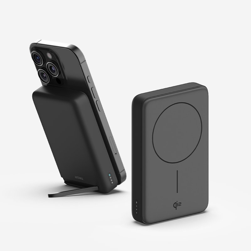 Qi2 15W 맥세이프 초고속 무선 보조배터리 10000mAh QB110 블랙 상세 이미지 1