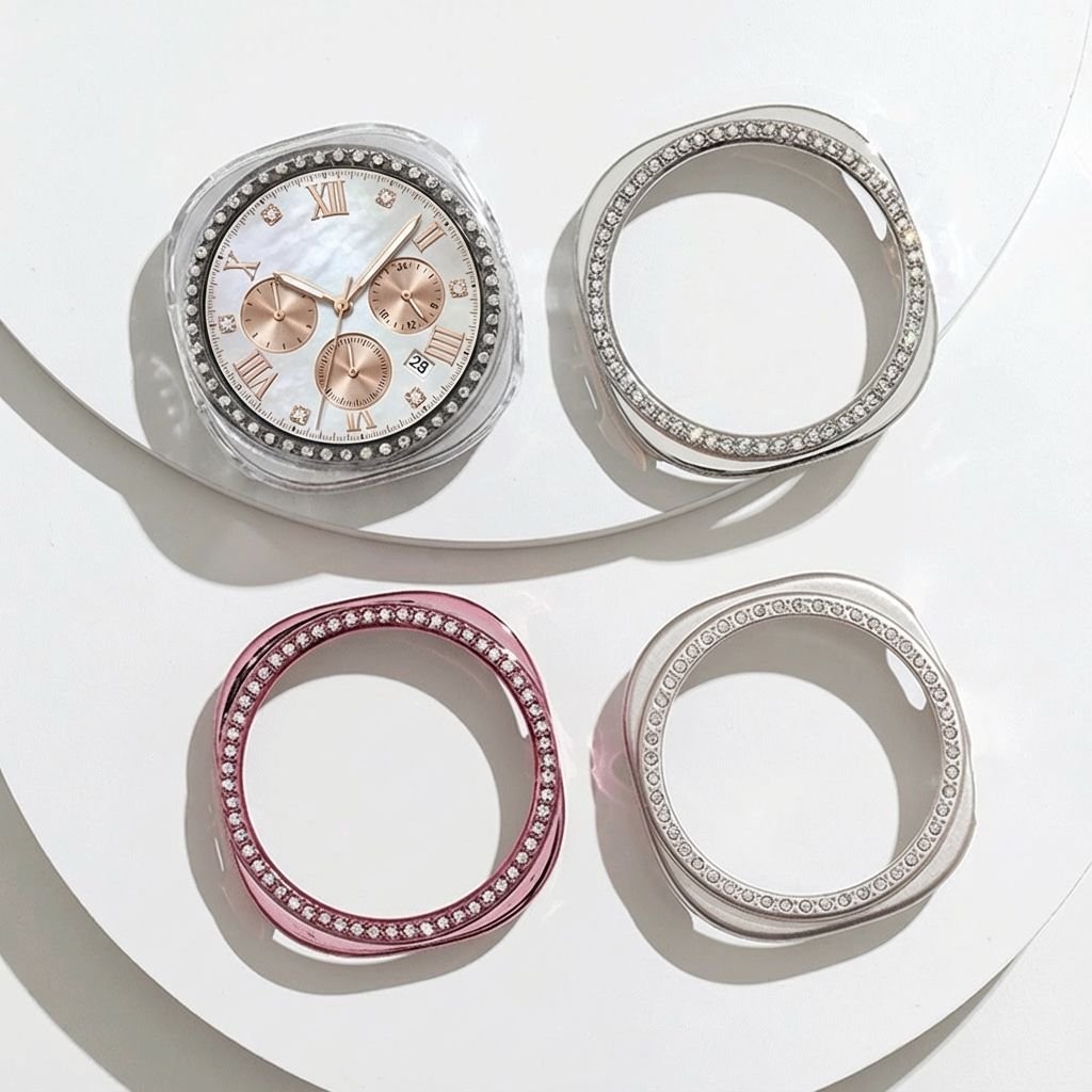 갤럭시워치8 다이아 큐빅 보호 케이스 여성용 하드 유광 커버 40mm 44mm 호환 상세 이미지 1